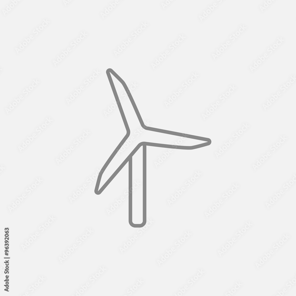 Windmill line icon. Windmill line icon.