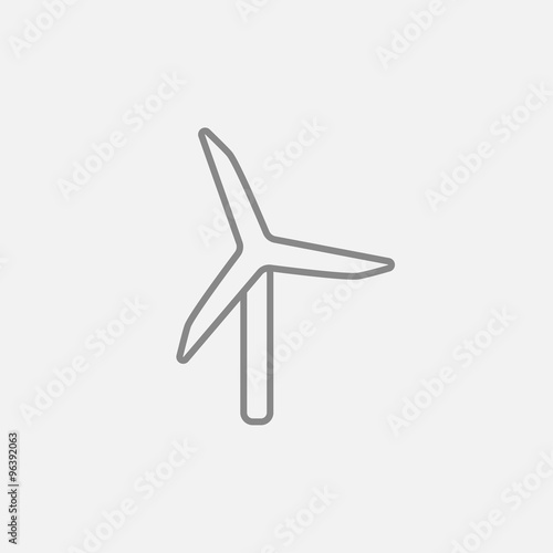 Windmill line icon.