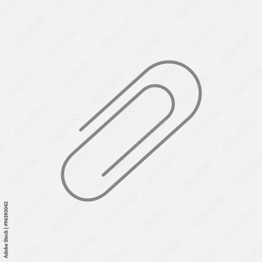 Clip line icon. Clip line icon.