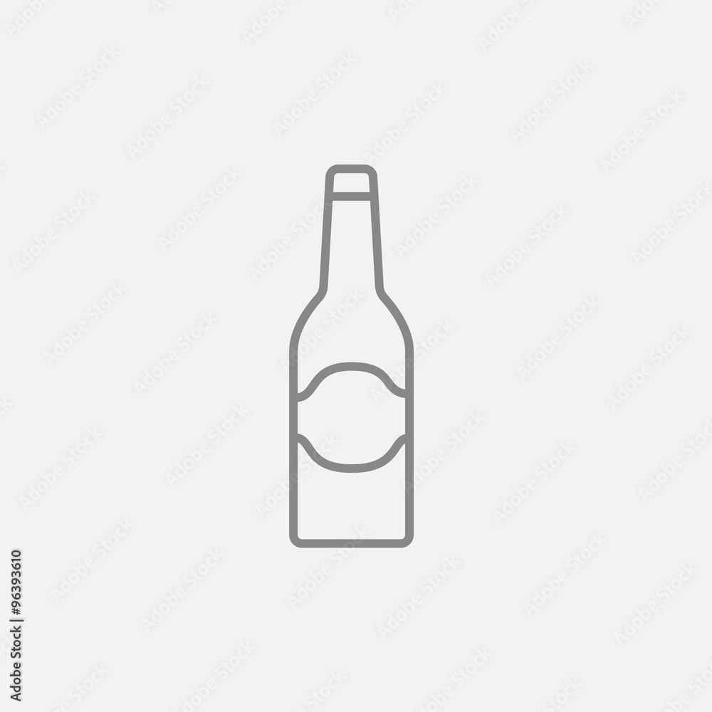 Glass bottle line icon. Glass bottle line icon.
