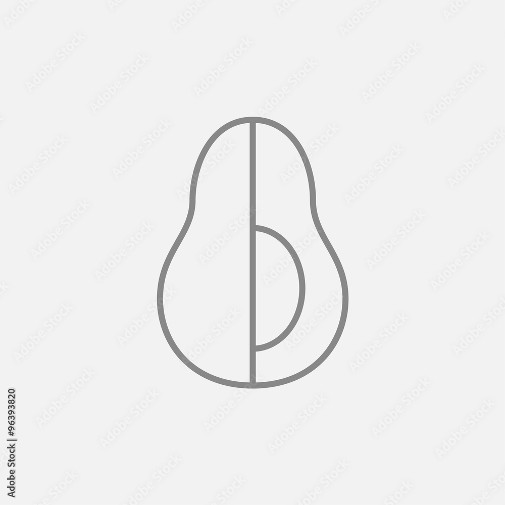 Avocado line icon. Avocado line icon.