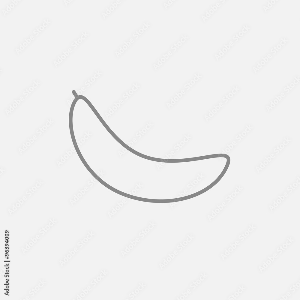Banana line icon. Banana line icon.