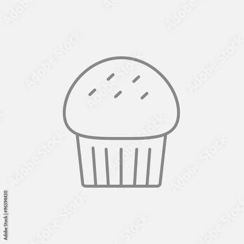 Cupcake line icon.