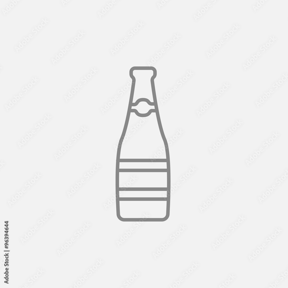 Glass bottle line icon. Glass bottle line icon.