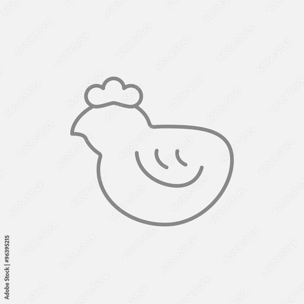 Chick line icon.