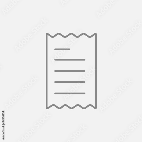 Receipt line icon.