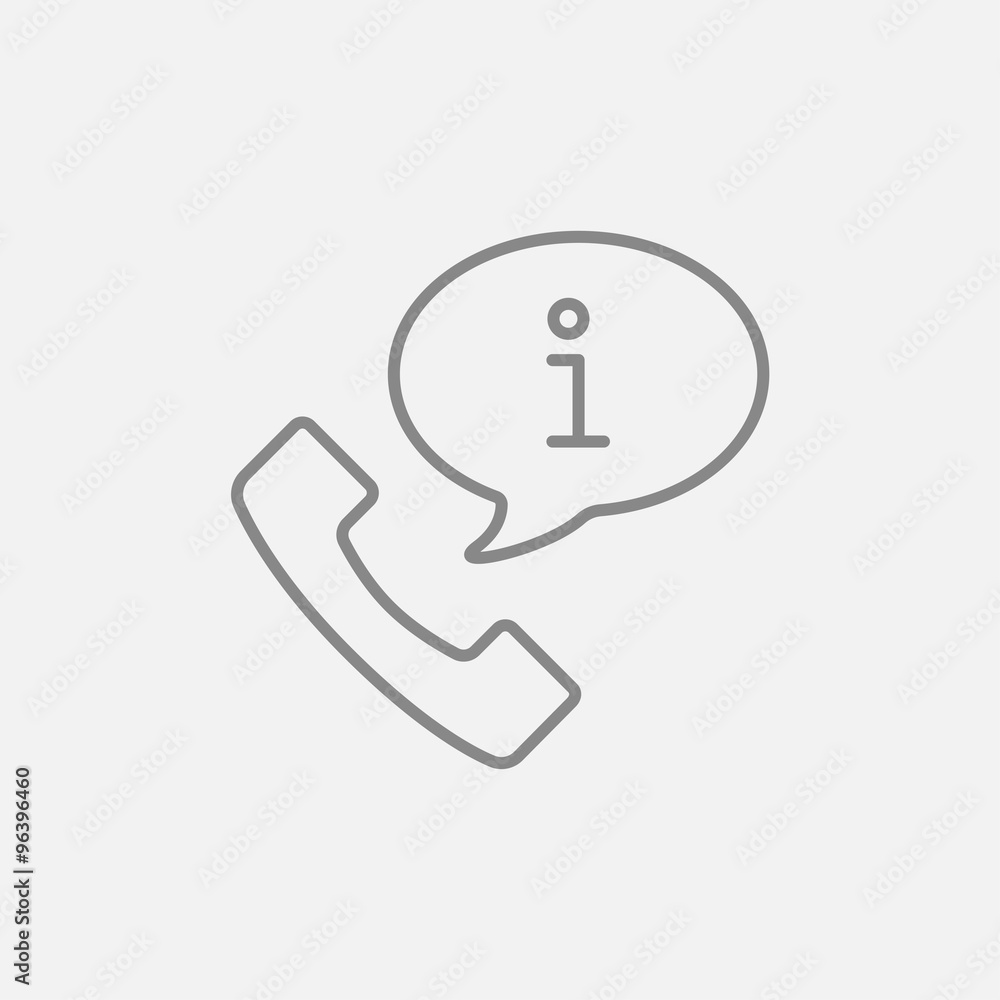 Customer service line icon.