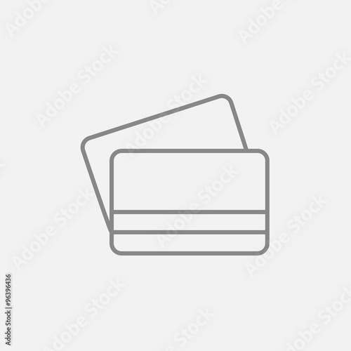 Credit cards line icon.