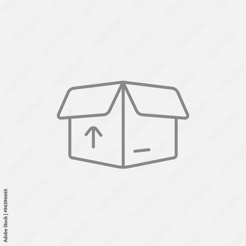 Carton package box line icon. Carton package box line icon.