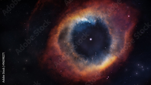 The Helix Nebula in deep space. Elements of this image furnished by NASA photo