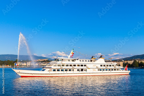 Cruise ship on the lake of Geneva