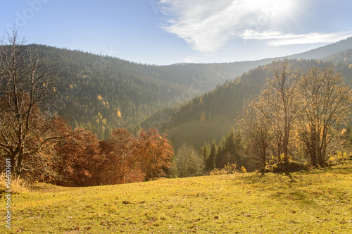 Colorful autumn landscape in the mountains 