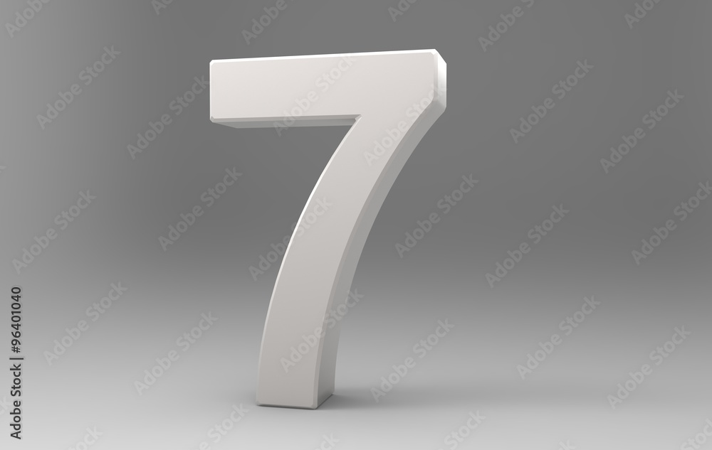 Three dimensional number 7 Three dimensional number 7