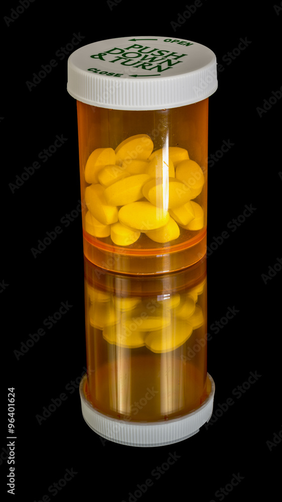 Tablets in a pull bottle from the doctor Tablets in a pull bottle from the doctor