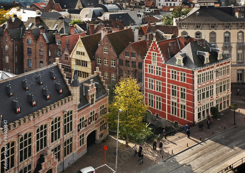 Panoramic view of Ghent. Belgium