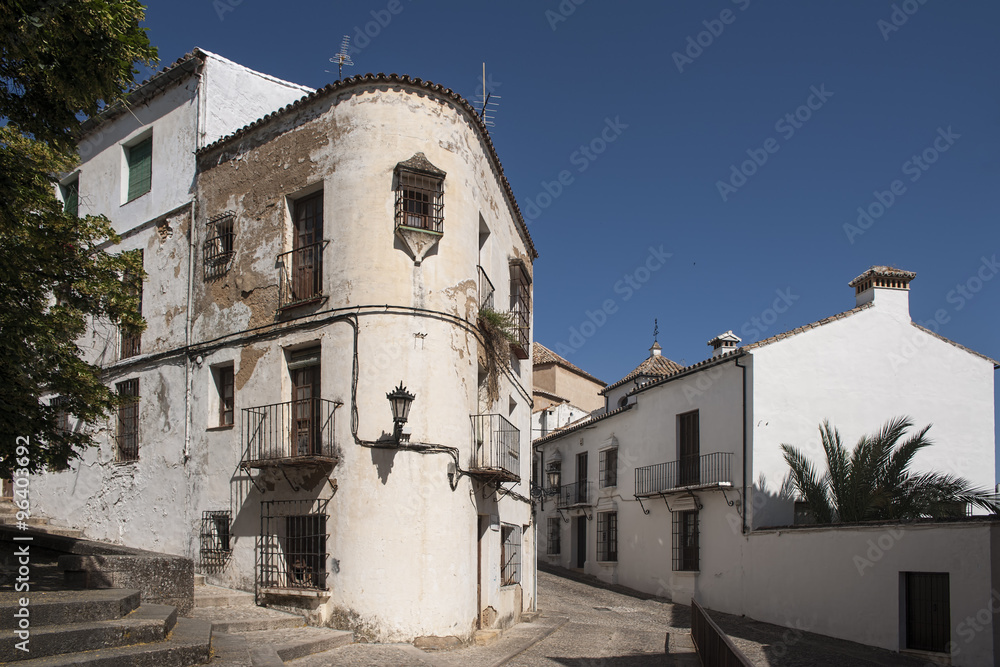 Paseo por las calles del municipio de Ronda en la provincia de Málaga, Andalucía