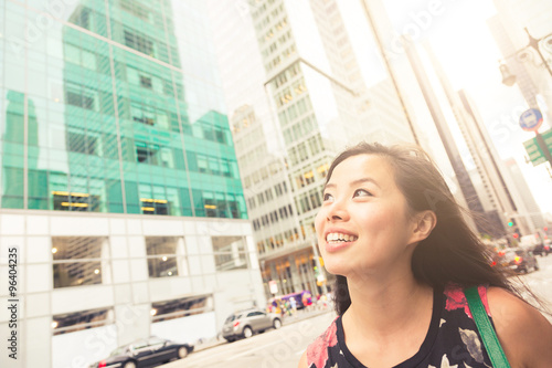 Canvas Print Asian woman in New York
