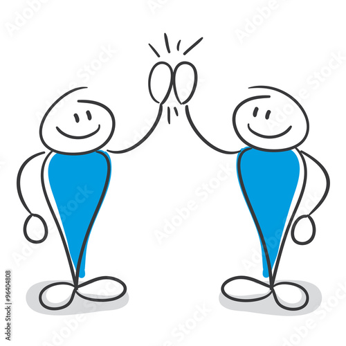 Stick Figure Series Blue