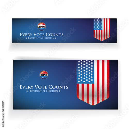 Presidential election 2016 banner or poster