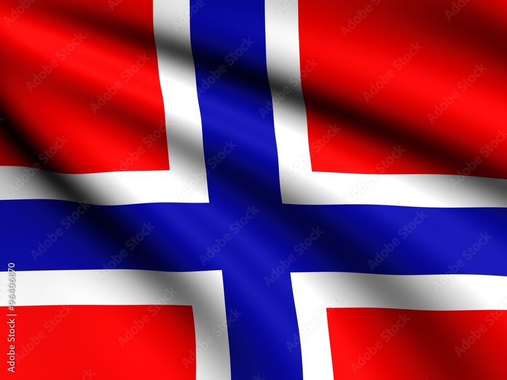 Naklejka premium Flag of norway