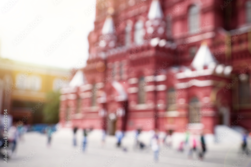 Obraz premium Blurred streets of city Moscow
