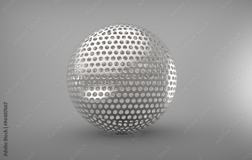 Three dimensional sphere with material on background with shadows. Three dimensional sphere with material on background with shadows.