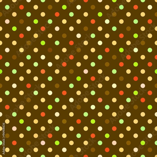 Yellow Polka Dots Seamless Pattern
