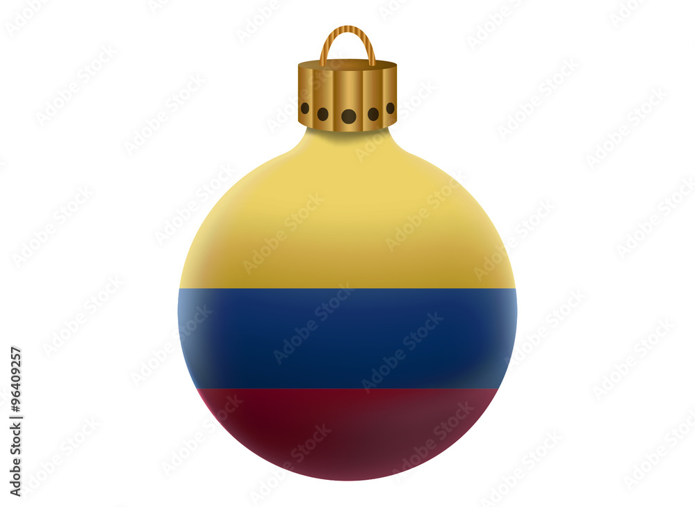 colombia christmas ball isolated colombia christmas ball isolated