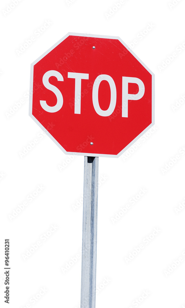 isolated stop sign