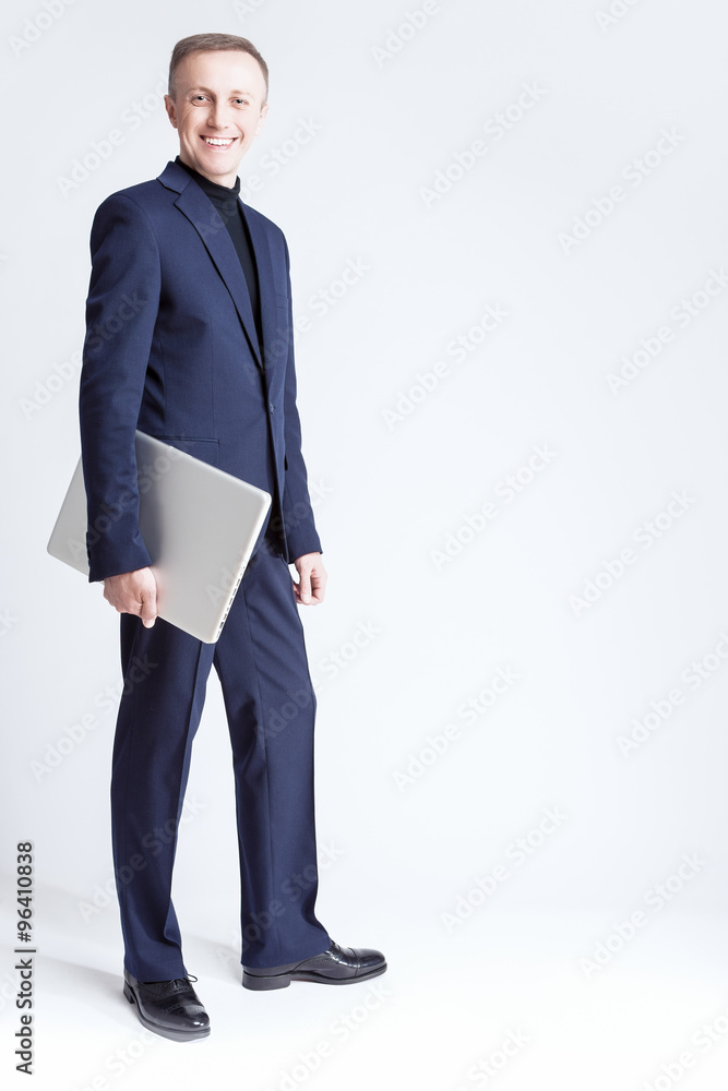 Business Ideas and Concepts. Portrait of Young Caucasian Handsome Businessman