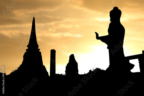 Silhouette of a Buddha photo