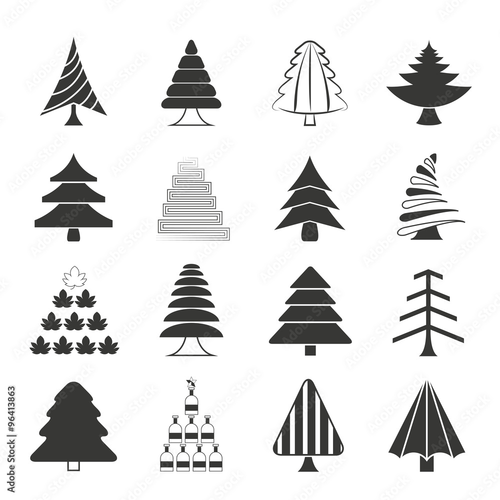 Christmas tree icons