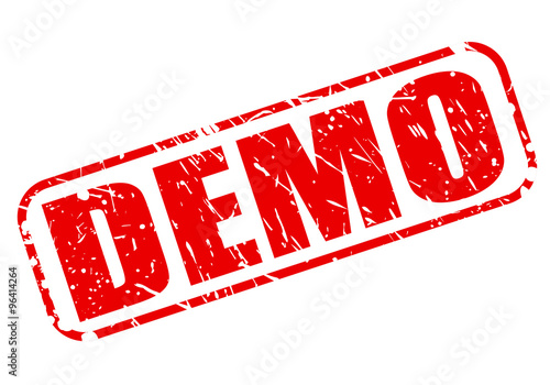 DEMO red stamp text
