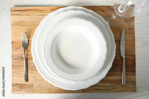 Beautiful table setting with natural eco materials