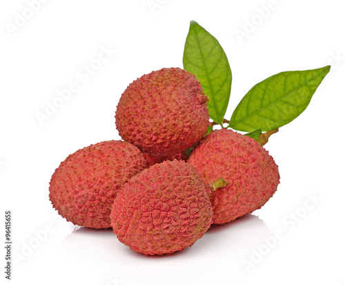 Litchi isolated on the white background.
