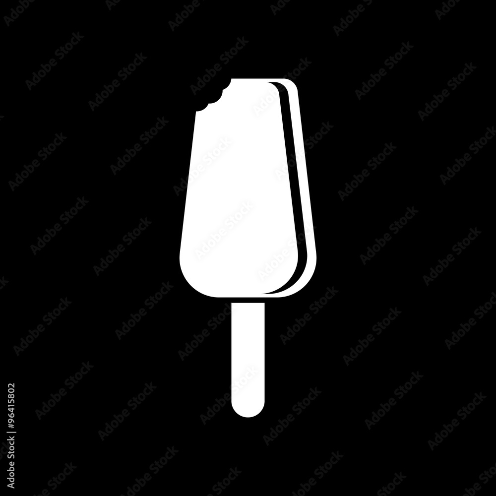 The ice cream icon. Eskimo pie symbol. Flat The ice cream icon. Eskimo pie symbol. Flat