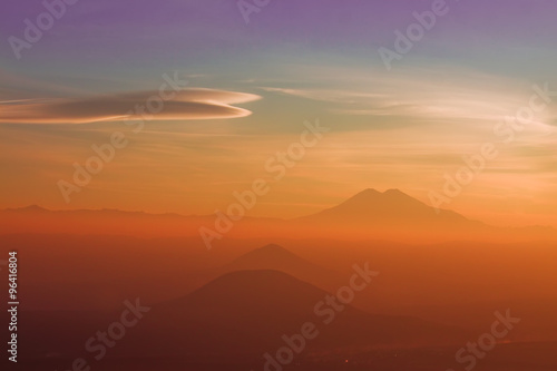 view of the mountain peaks top © svetosila3852