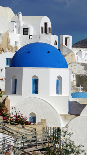 traditional church in small village oia on santorini © chriss73