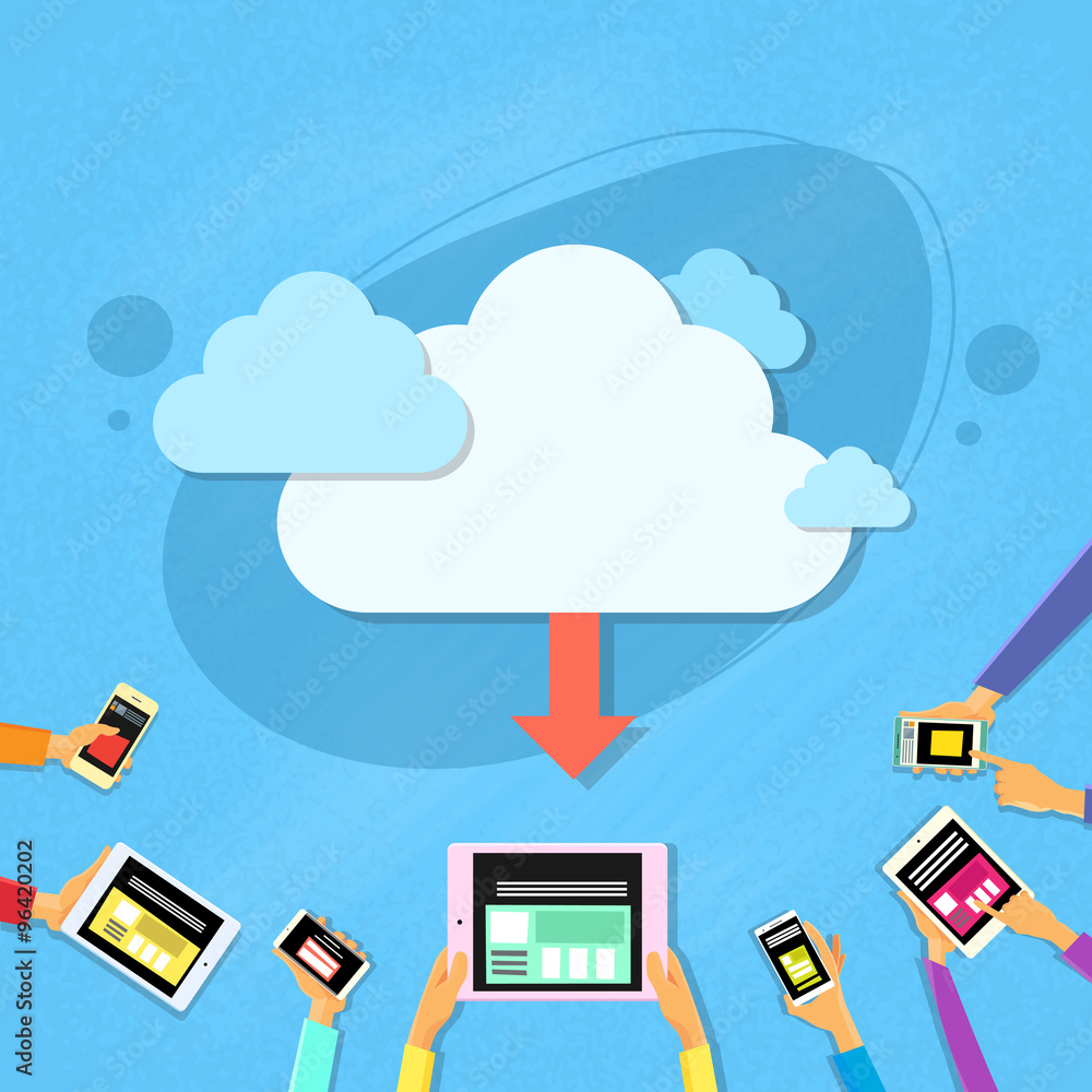 Smart Cell Phone Tablet Cloud Synchronize Upload Online Smart Cell Phone Tablet Cloud Synchronize Upload Online
