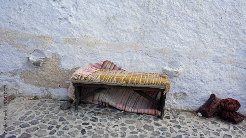 traditional greek village exo gonia on santorini photo