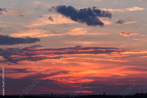 Colorful sunset with clouds © lunarvogel