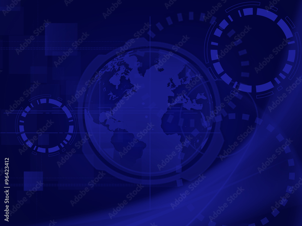  Abstract Blue World Technology Background 
