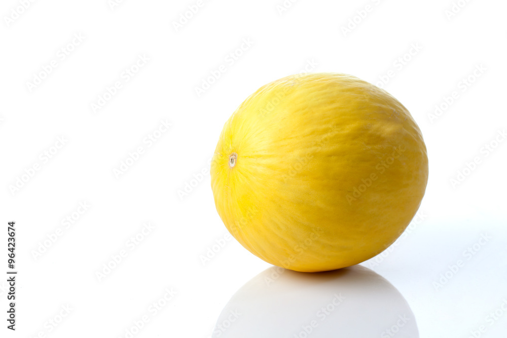Honigmelone, weisser Untergrund, Freisteller Honigmelone, weisser Untergrund, Freisteller