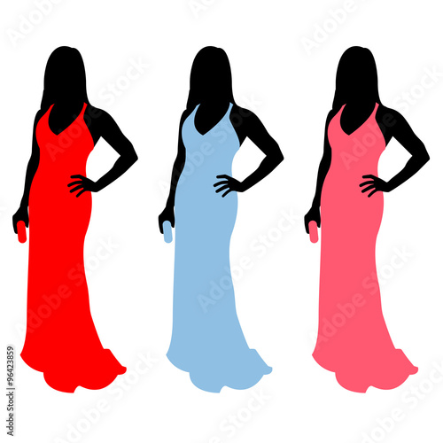 Icono plano vestido de fiesta varios colores #1