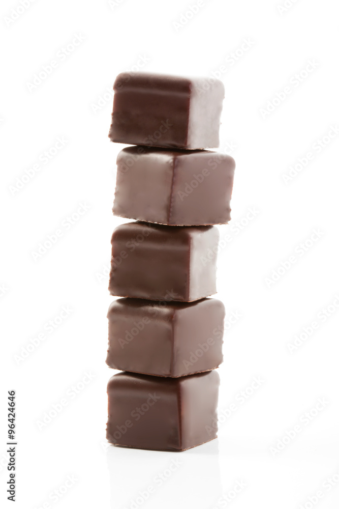 Schokolade Domino-Steine, Stapel Schokolade Domino-Steine, Stapel