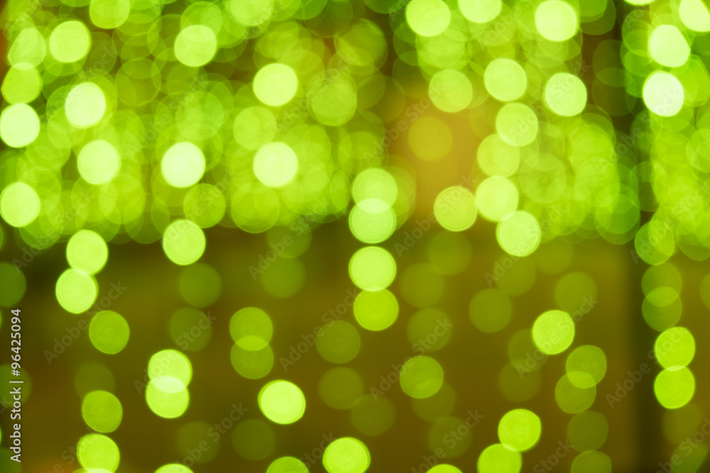 Obraz premium Green bokeh abstract light background