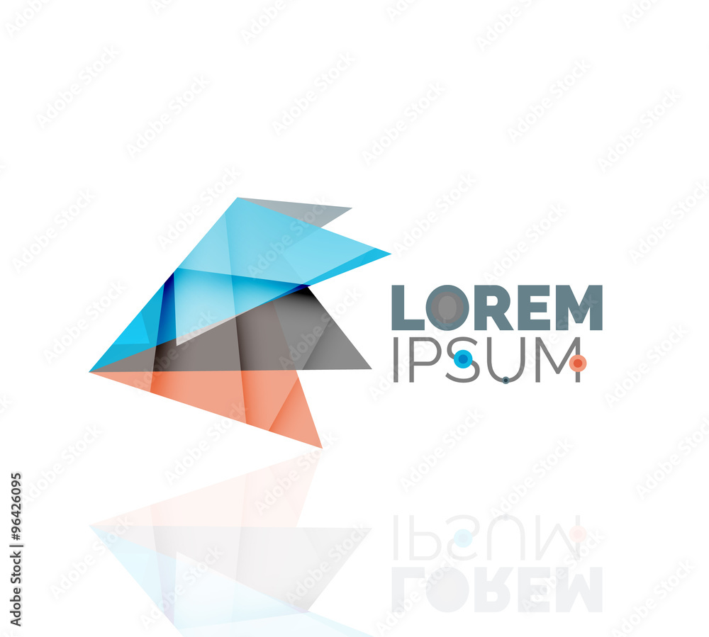 Logo, abstract geometric business icon