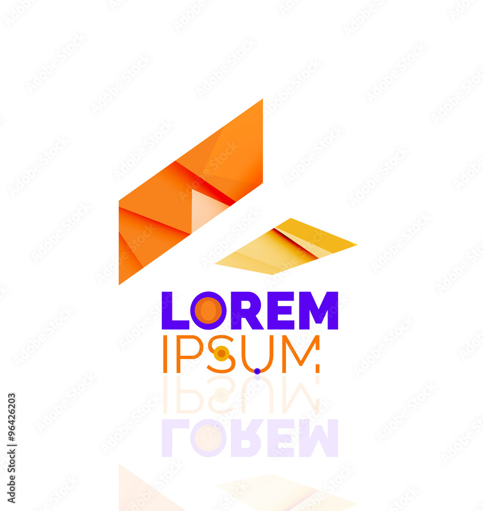 Logo, abstract geometric business icon
