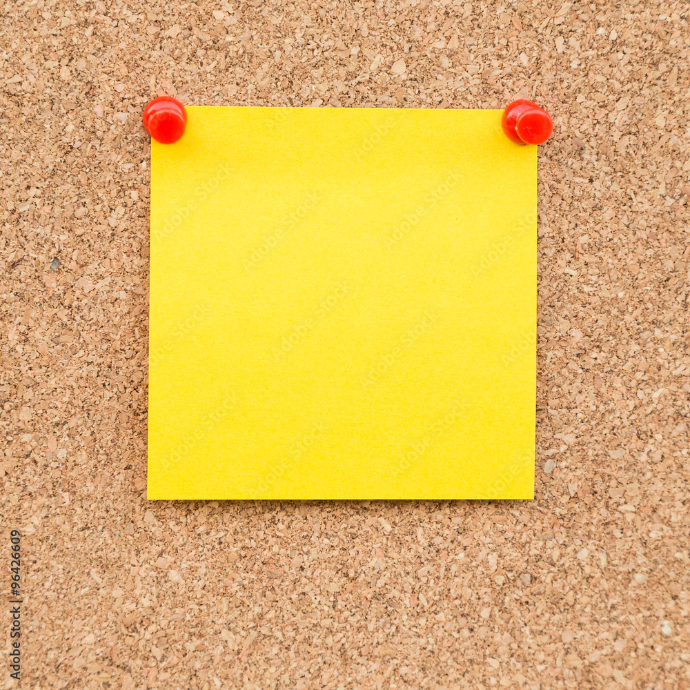 Sticky yellow blank note with space for text. Sticky yellow blank note with space for text.