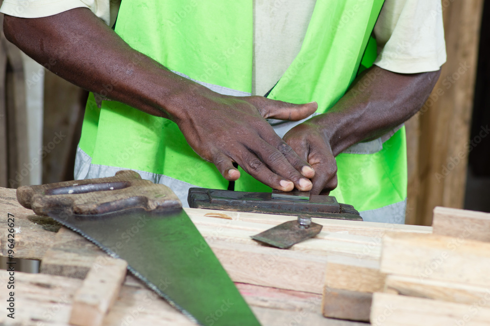 The carpenter in his workshop. The carpenter in his workshop.